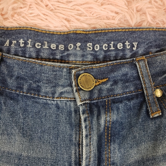 Articles of Society distressed denim shorts sz 25 - Picture 3 of 6
